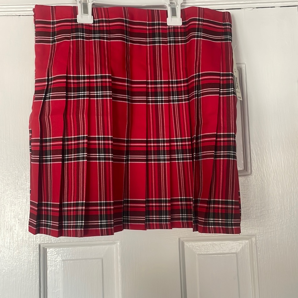 No Boundaries Plaid Tennis Skirt